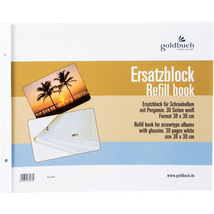 Goldbuch Tornillo Álbum Recambio Taco 38x30 cm blanco