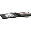 Álbum de fotos de anillas negro con tapa de lino 20,0 x20,0 cm A66FA