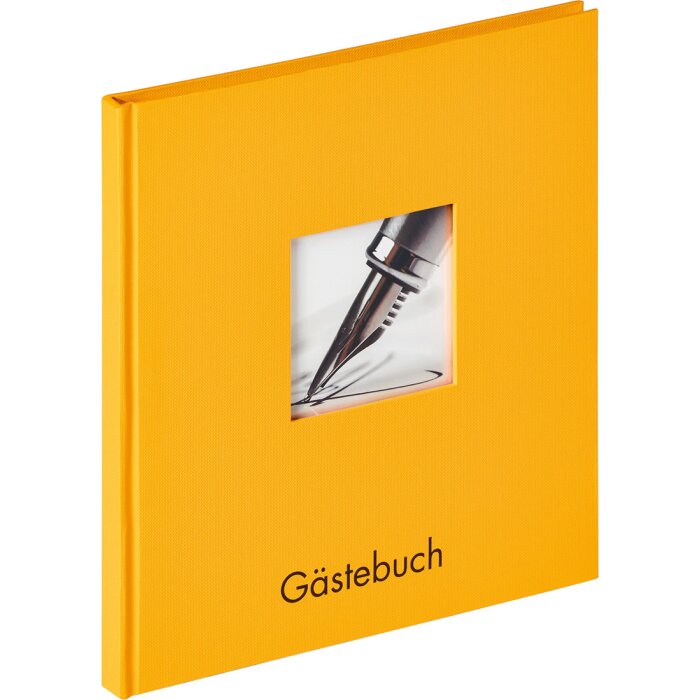 Walther Libro de Visitas Fun 23x25 cm maíz amarillo 72 páginas blancas