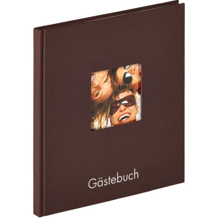 Walther libro de visitas Fun marrón oscuro 23x25 cm 72 páginas blancas