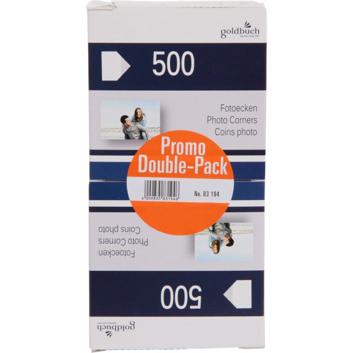 Goldbuch Photo Corners 2x500 Twin Pack Pegamento fotográfico