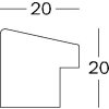 Marco de madera Walther Fiorito 60x80 cm Roble claro con Passepartout 50x70 cm