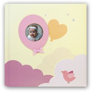 Álbum bebé Penélope rosa 24x24 cm