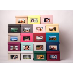 HNFD XL Photo Box Kandra 700 fotos 13x18 cm rosso