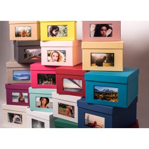 HNFD XL Photo Box Kandra 700 fotos 13x18 cm rosso