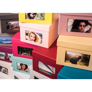 HNFD XL Photo Box Kandra 700 fotos 13x18 cm rosso