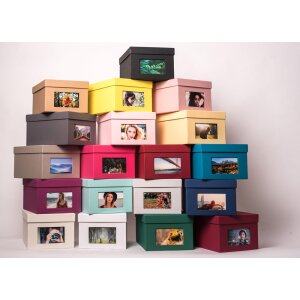 HNFD XL Photo Box Kandra 700 fotos 13x18 cm rosso