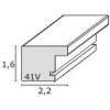 Galería de plástico S41V estructura blanca