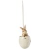 6PR2191 - Colgante liebre 5x10 cm marrón