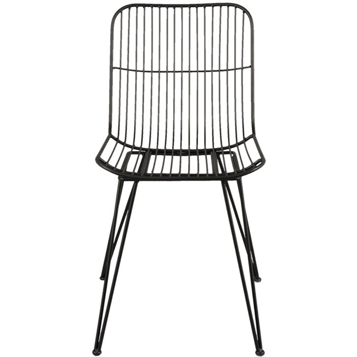 Silla negra- 42x55x83 cm hierro