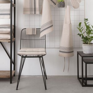 Silla negra- 42x55x83 cm hierro