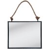 Clayre & Eef 52S093 Espejo de Pared 50x40 cm Negro MDF Espejo Rectangular Grande