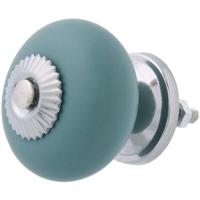 Pomo para muebles 4x4 cm - redondo azul verde
