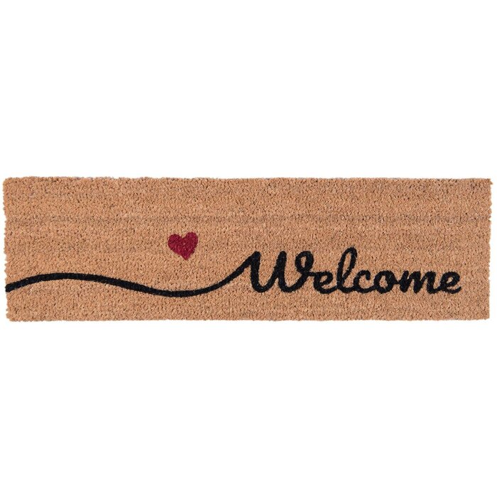 Clayre & Eef MC128 Felpudo Welcome marrón 75x22x2 cm
