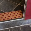 Felpudo Corazones en marrón - 75x22x2 cm