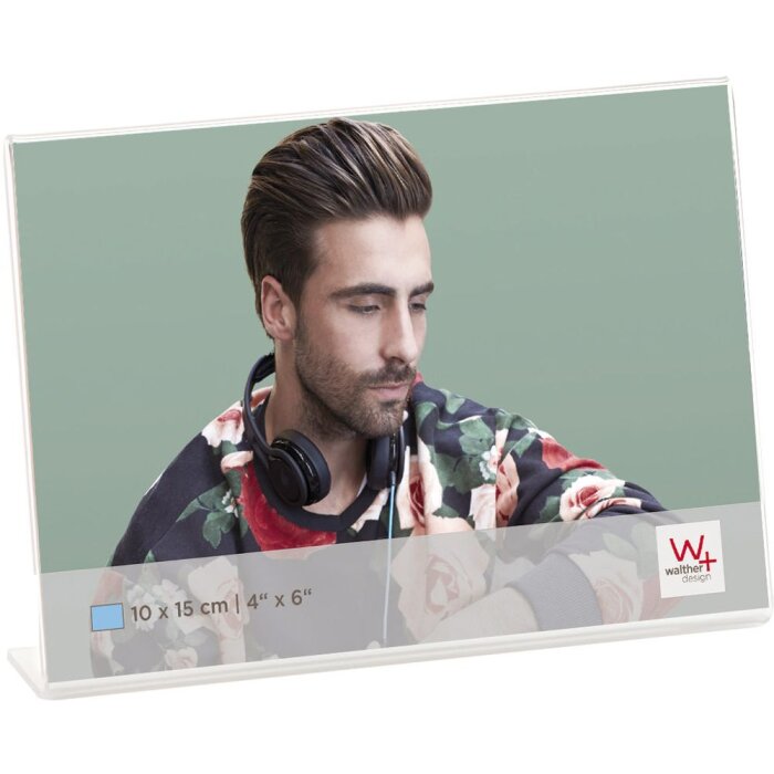 Marco acrílico para retratos Walther 10x15 cm Formato apaisado