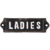 Letrero de texto Ladies 15x3 cm - negro