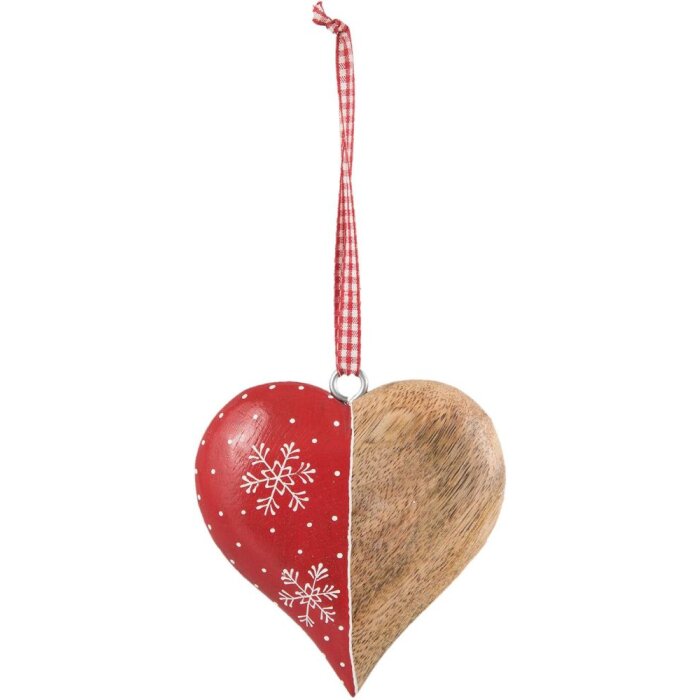 6H1564S - Colgante CORAZÓN 11x11 cm rojo