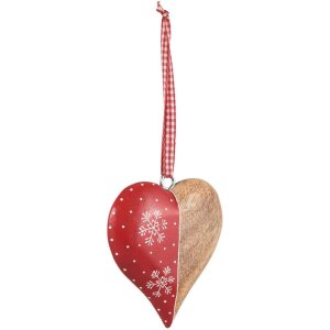 6H1564S - Colgante CORAZÓN 11x11 cm rojo
