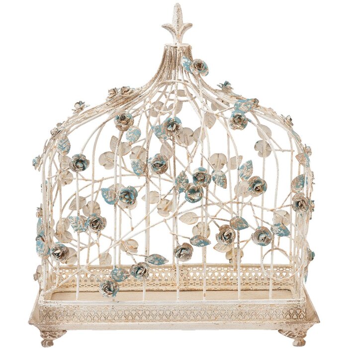Decoración Birdcage 42x21x50 cm - beige