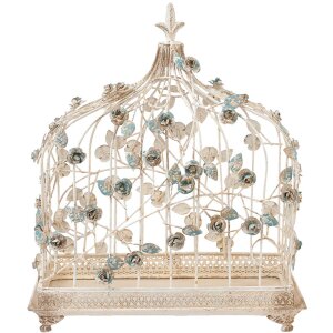 Decoración Birdcage 42x21x50 cm - beige