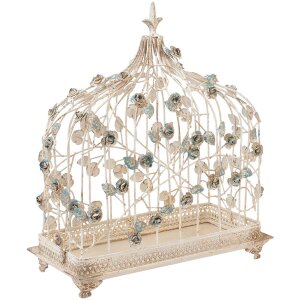Decoración Birdcage 42x21x50 cm - beige