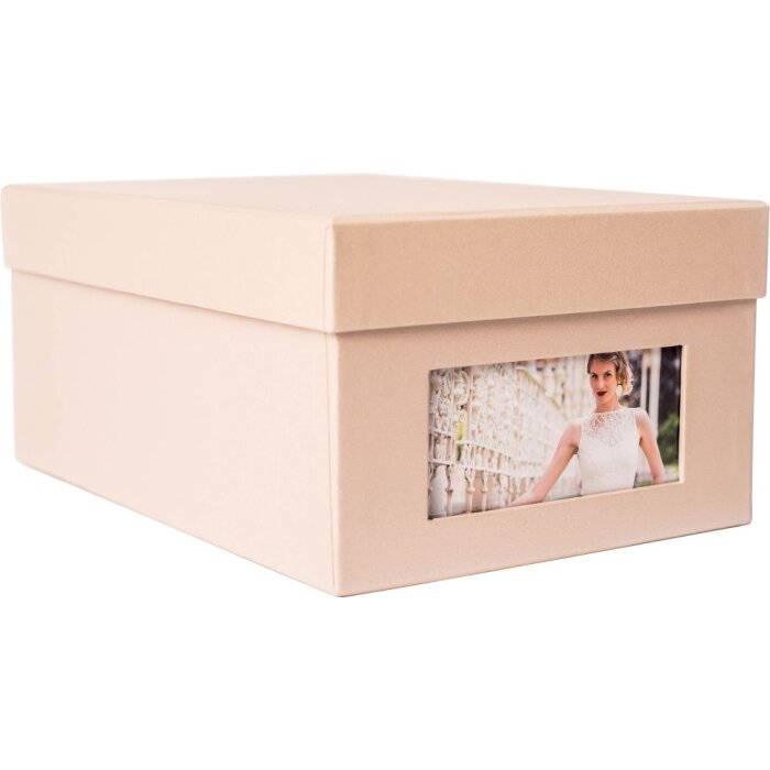 HNFD Photo Box Kandra taupe acanalado 700 fotos 10x15 cm