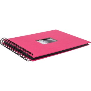 Álbum espiral HNFD BULDANA fucsia acanalado 23x17 cm 40 páginas negras