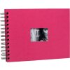 Álbum espiral HNFD BULDANA fucsia acanalado 23x17 cm 40 páginas negras