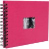Álbum espiral HNFD BULDANA fucsia acanalado 23x17 cm 40 páginas negras
