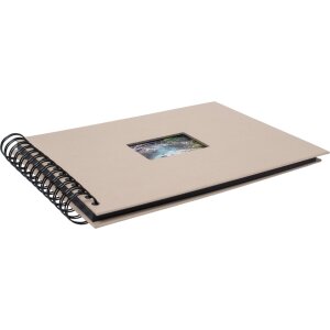 Álbum espiral HNFD BULDANA topo metalizado 23x17 cm 40 páginas negras