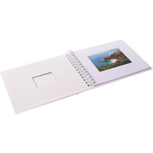 HNFD Álbum espiral BULDANA blanco estriado 23x17 cm 40 páginas blancas