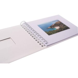 HNFD Álbum espiral BULDANA blanco estriado 23x17 cm 40 páginas blancas