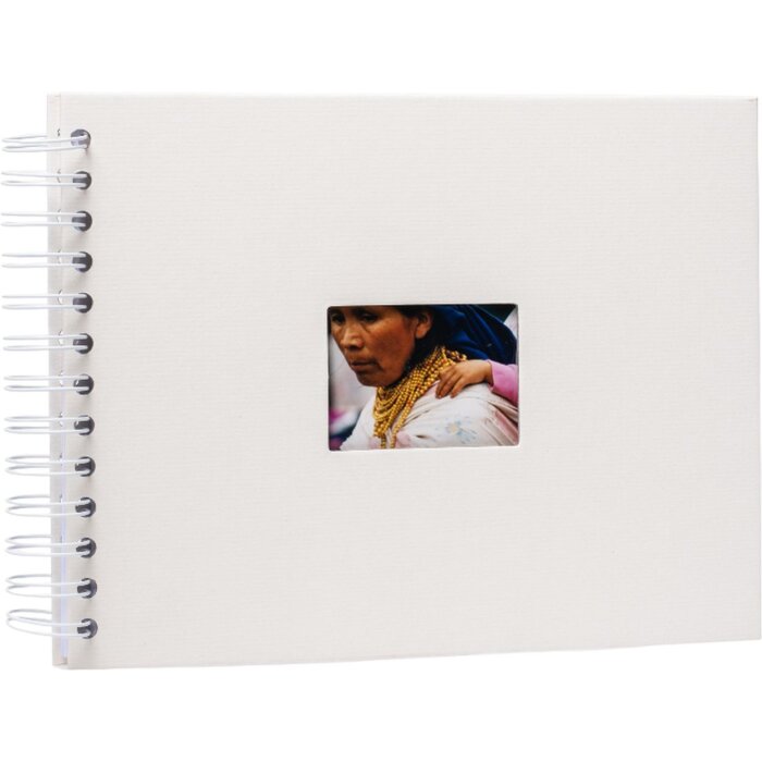 Álbum espiral HNFD BULDANA marfil estriado 23x17 cm 40 páginas blancas