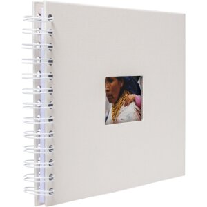 Álbum espiral HNFD BULDANA marfil estriado 23x17 cm 40 páginas blancas
