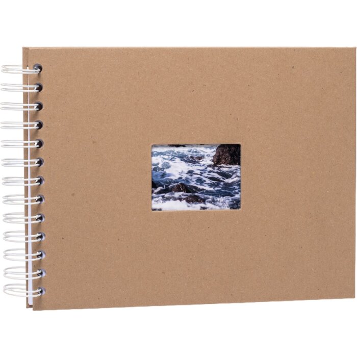 HNFD Álbum espiral BULDANA kraft 23x17 cm 40 páginas blancas