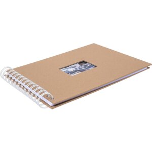 HNFD Álbum espiral BULDANA kraft 23x17 cm 40 páginas blancas