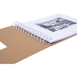 HNFD Álbum espiral BULDANA kraft 23x17 cm 40 páginas blancas