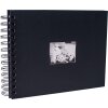 HNFD Álbum espiral BULDANA negro mate 23x17 cm 40 páginas blancas