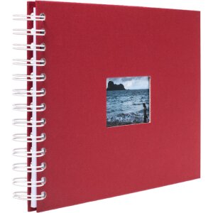 HNFD Álbum espiral BULDANA rosso acanalado 23x17 cm 40 páginas blancas
