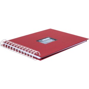 HNFD Álbum espiral BULDANA rosso acanalado 23x17 cm 40 páginas blancas