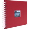HNFD Álbum espiral BULDANA rosso acanalado 23x17 cm 40 páginas blancas