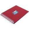 HNFD Álbum espiral BULDANA rosso acanalado 23x17 cm 40 páginas blancas