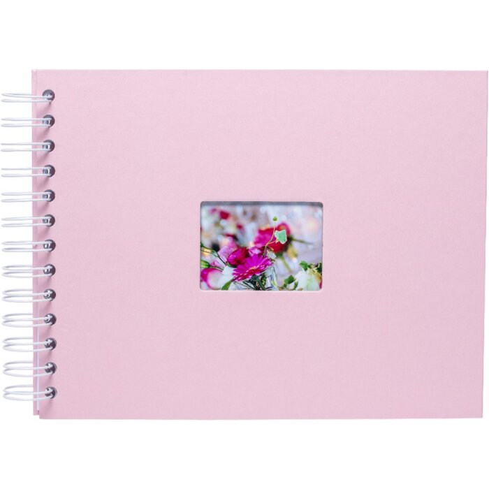 HNFD Álbum espiral BULDANA flamingo acanalado 23x17 cm 40 páginas blancas