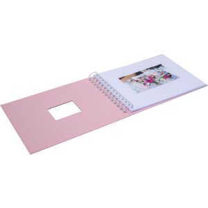 HNFD Álbum espiral BULDANA flamingo acanalado 23x17 cm 40 páginas blancas