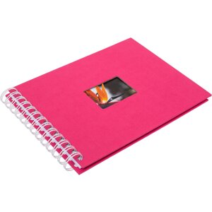 Álbum espiral HNFD BULDANA fucsia acanalado 23x17 cm 40 páginas blancas