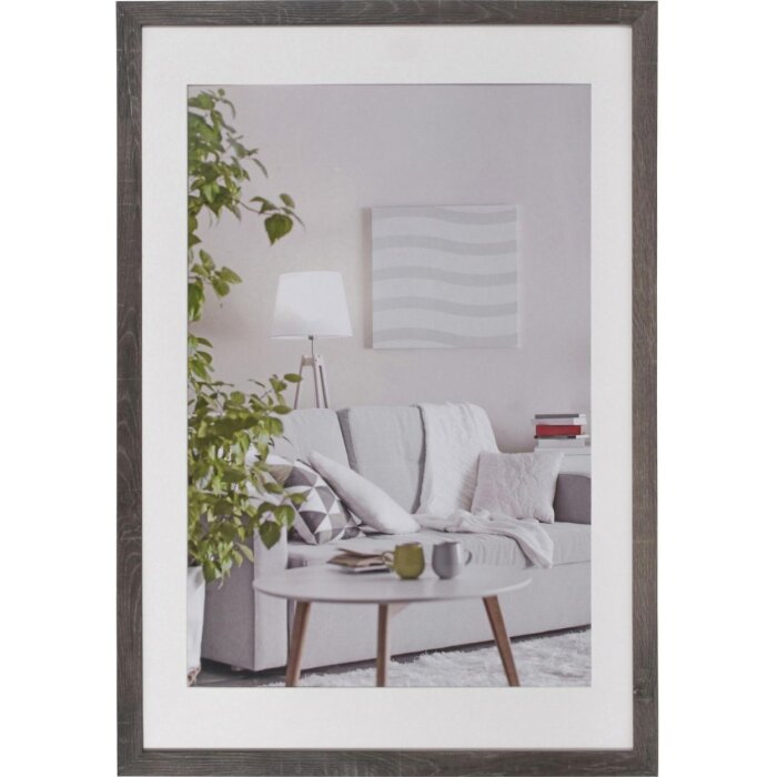 Marco Henzo Modern 60x90 cm gris oscuro con passepartout 50x75 cm