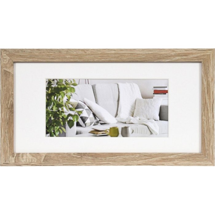 Henzo Marco Moderno 15x30 cm marrón medio con passepartout 10x20 cm
