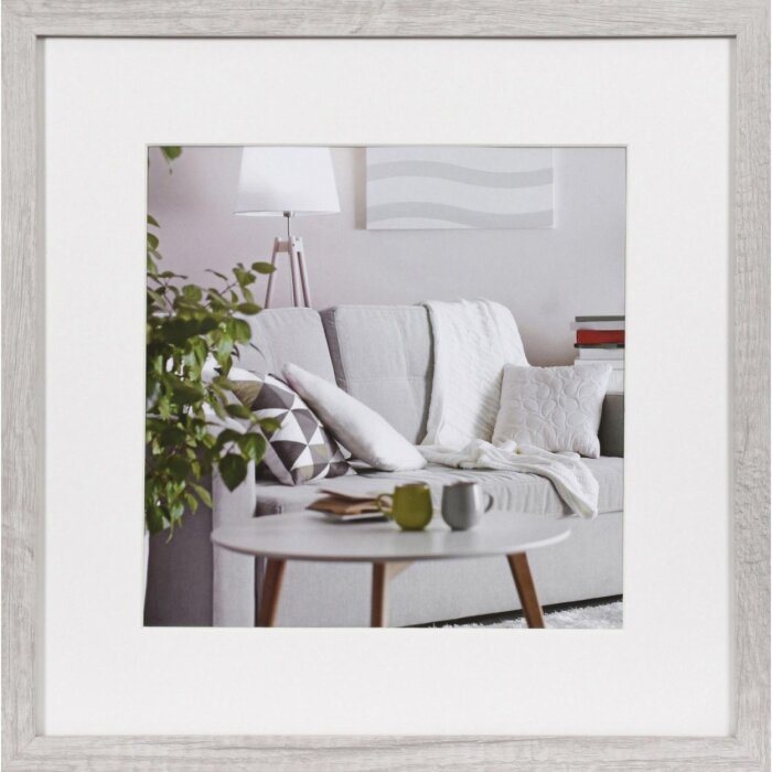 Henzo Marco moderno blanco 40x40 cm con passepartout 28x28 cm