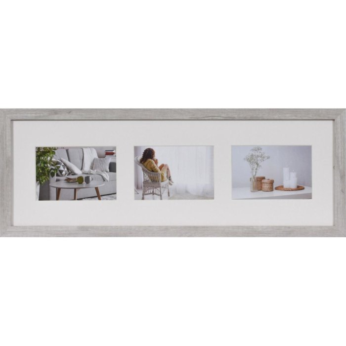 Henzo Galería de fotos Modern 20x60 cm blanco 3 fotos 10x15 cm